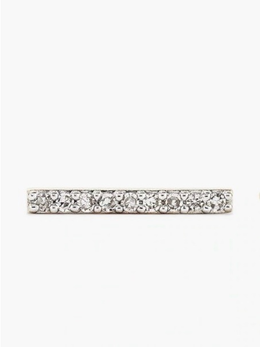 Mejuri Single Pave Diamonds Long Bar Stud